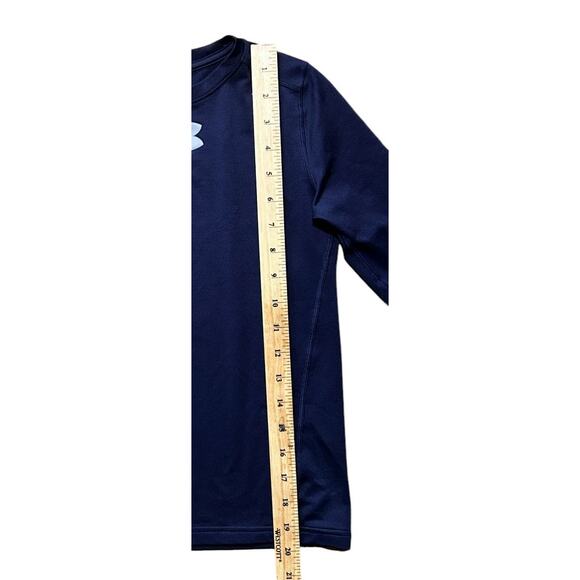 Under Armour ColdGear Fitted Long Sleeve Blue Athletic Shirt Boy's XS - Picture 2 of 6